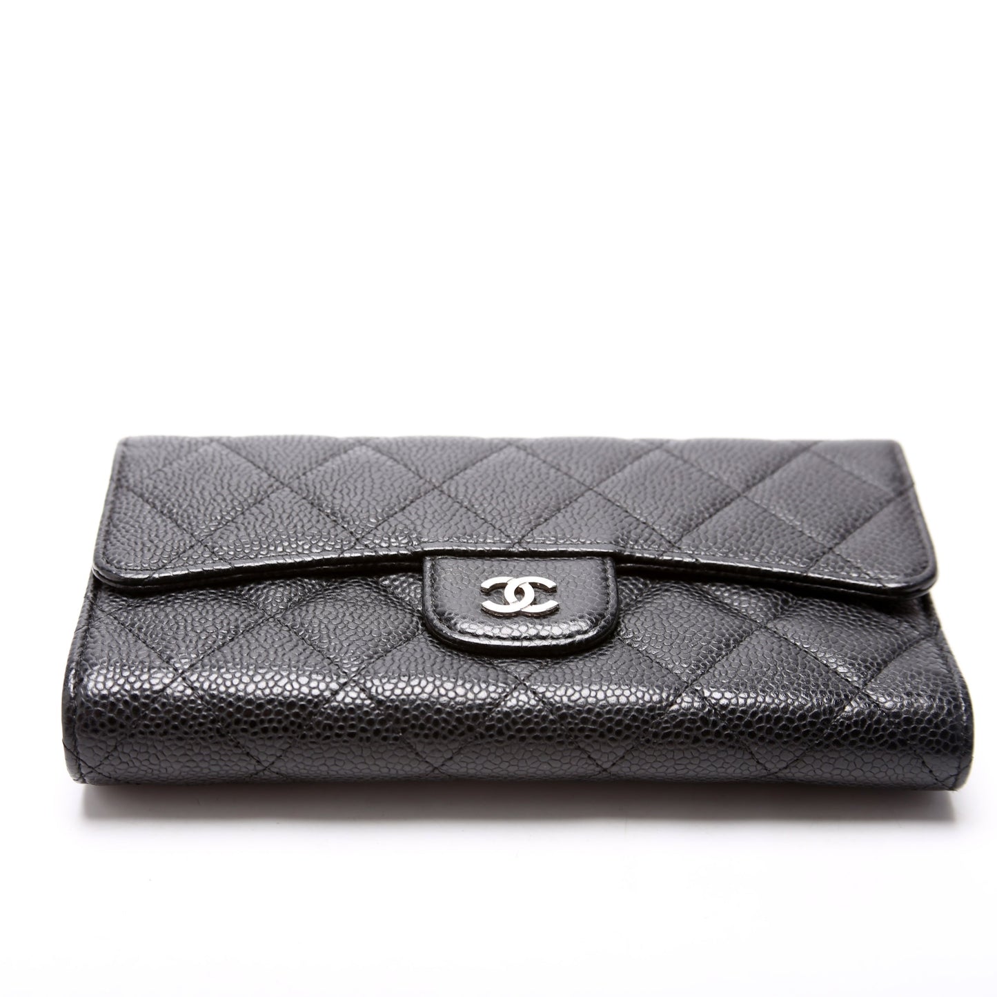 Chanel Classic Flap Wallet Long Caviar Black