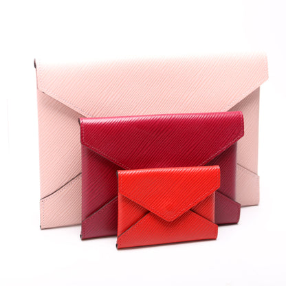 Pochette Kirigami 3-Piece Epi Pink
