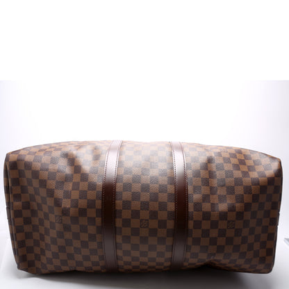Keepall 55 Damier Ebene Bandouliere