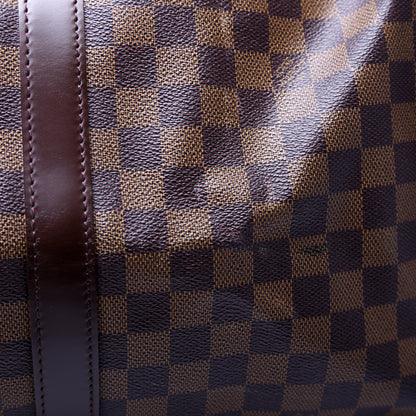 Keepall 55 Damier Ebene Bandouliere