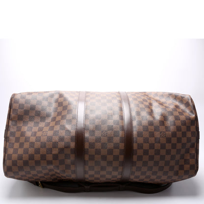 Keepall 55 Damier Ebene with Strap