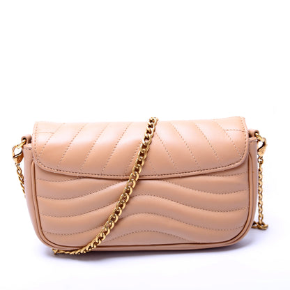 New Wave Chain Pochette Tan