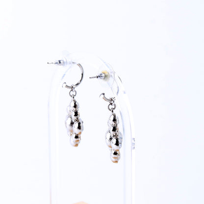 Chanel Rhinestone Cluster Drop Earrings Silver/Gold