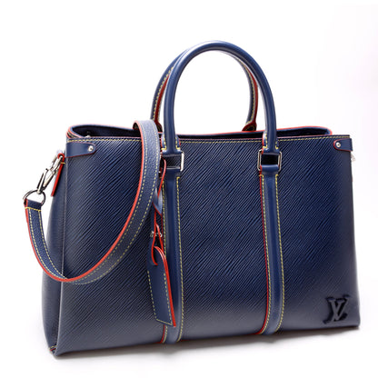 Louis-Vuitton Soufflot MM Epi Navy