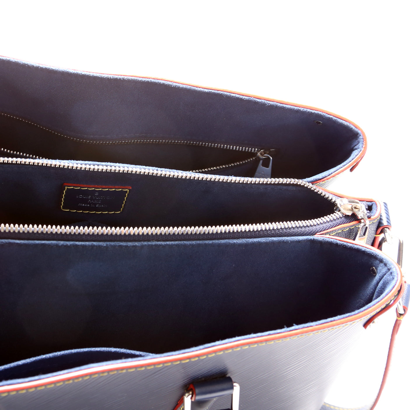 Louis-Vuitton Soufflot MM Epi Navy