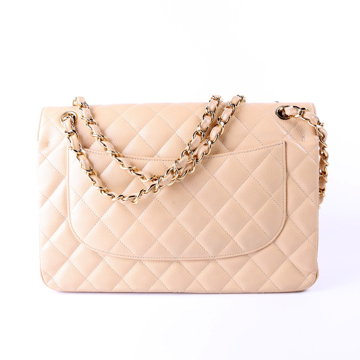 Chanel Classic Flap Jumbo Caviar 30M Tan
