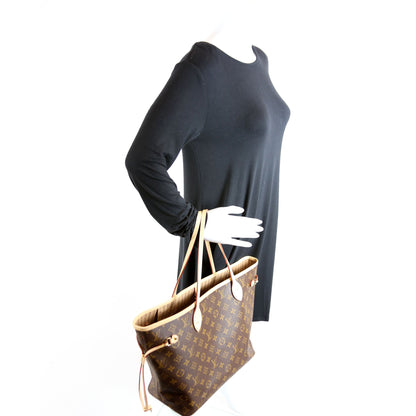 Neverfull W/Wallet MM Monogram Beige
