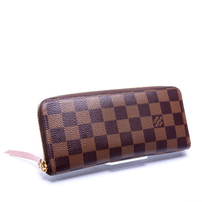 Clemence Wallet Damier Ebene Pink