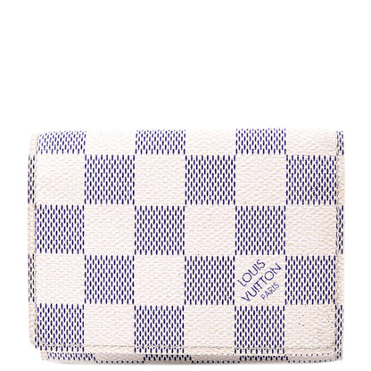 Business Card Holder Damier Azur