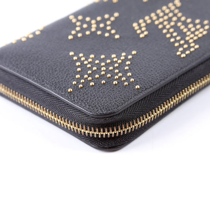 Zippy Wallet Studded Empreinte Black