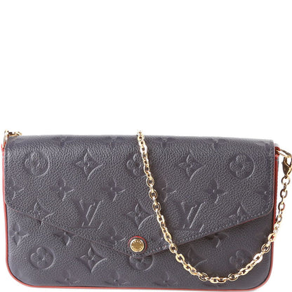 Pochette Felicie Empreinte Navy