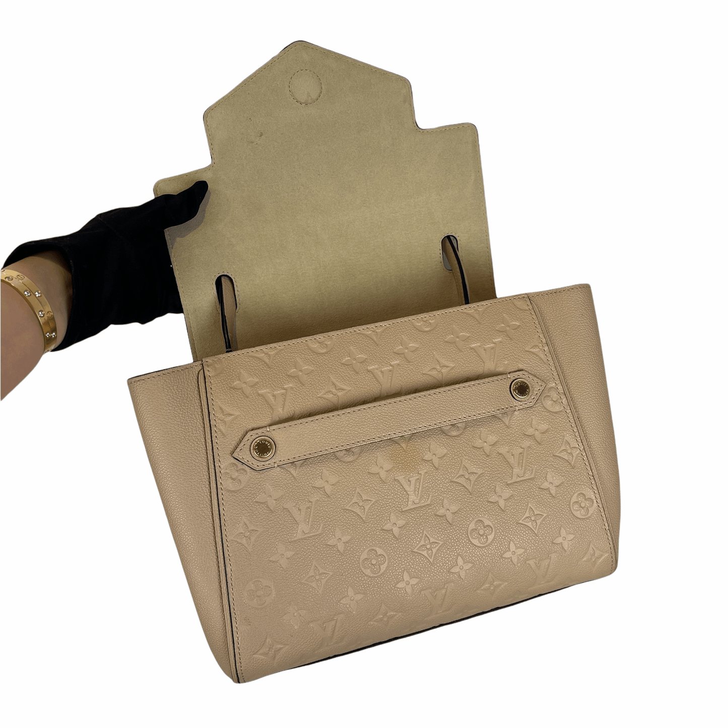 Louis-Vuitton Empreinte Leather Trocadero Bag in Dune