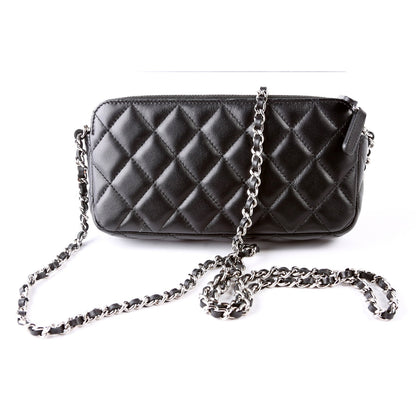 Chanel WOC CC Double Zip Black