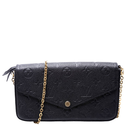 Pochette Felicie Empreinte Black
