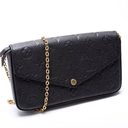 Pochette Felicie Empreinte Black