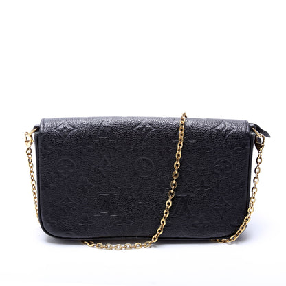 Pochette Felicie Empreinte Black
