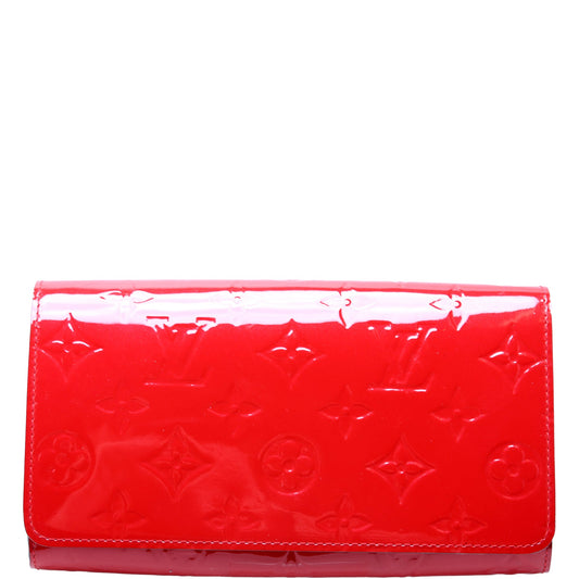 Sarah Chain Wallet Vernis Red