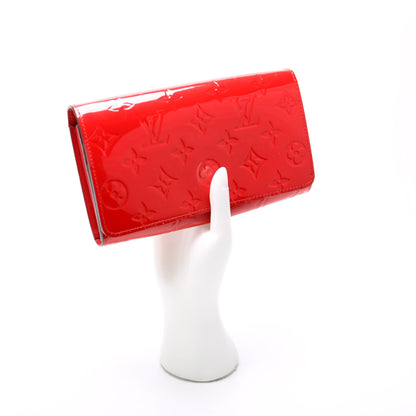 Sarah Chain Wallet Vernis Red
