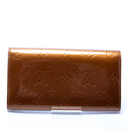 Porte Tresor Sarah Wallet Vernis Bronze