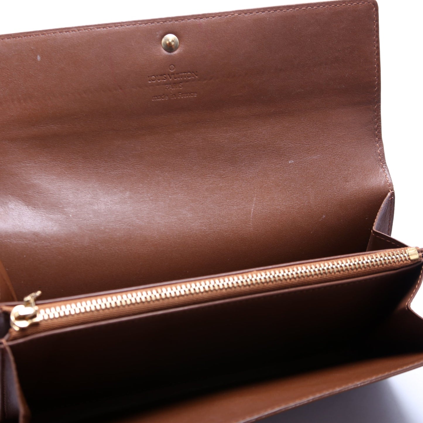 Porte Tresor Sarah Wallet Vernis Bronze