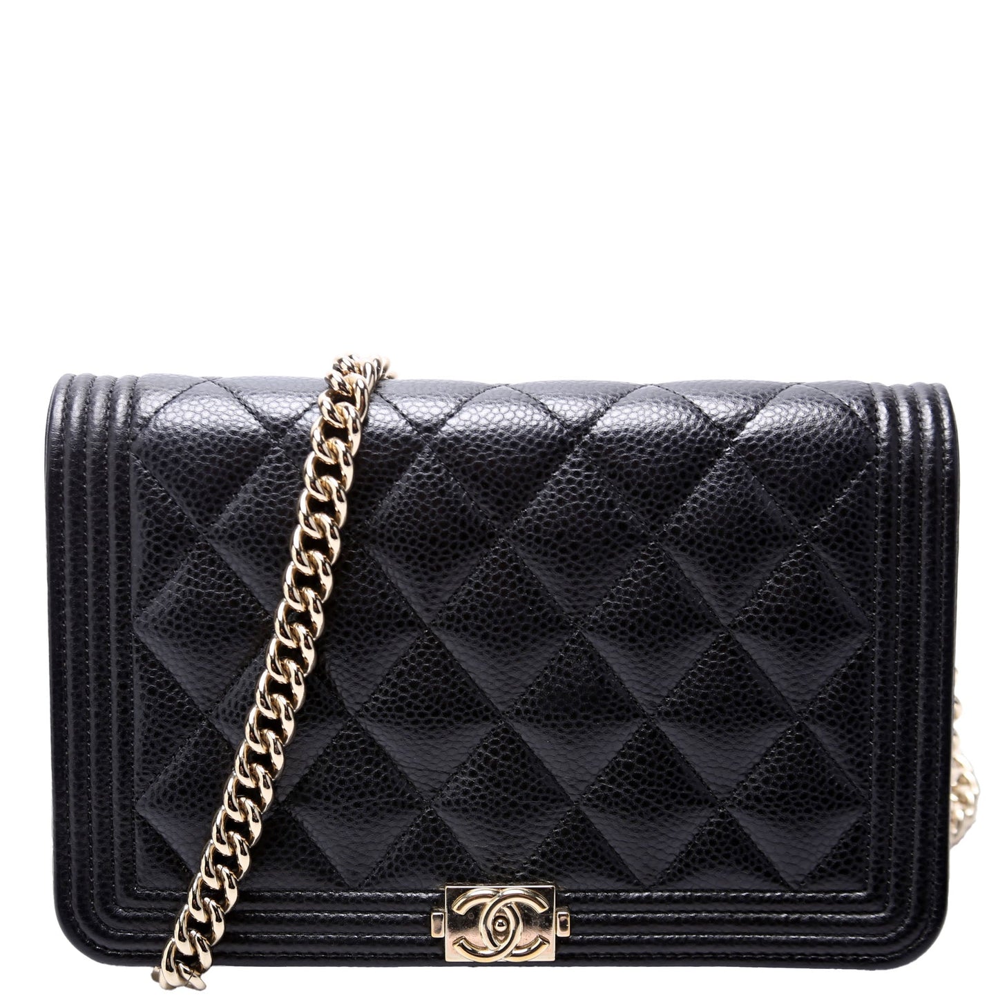 Chanel Wallet on Chain Boy Caviar