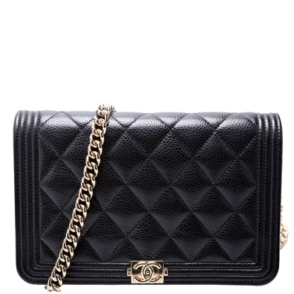 Chanel Wallet on Chain Boy Caviar