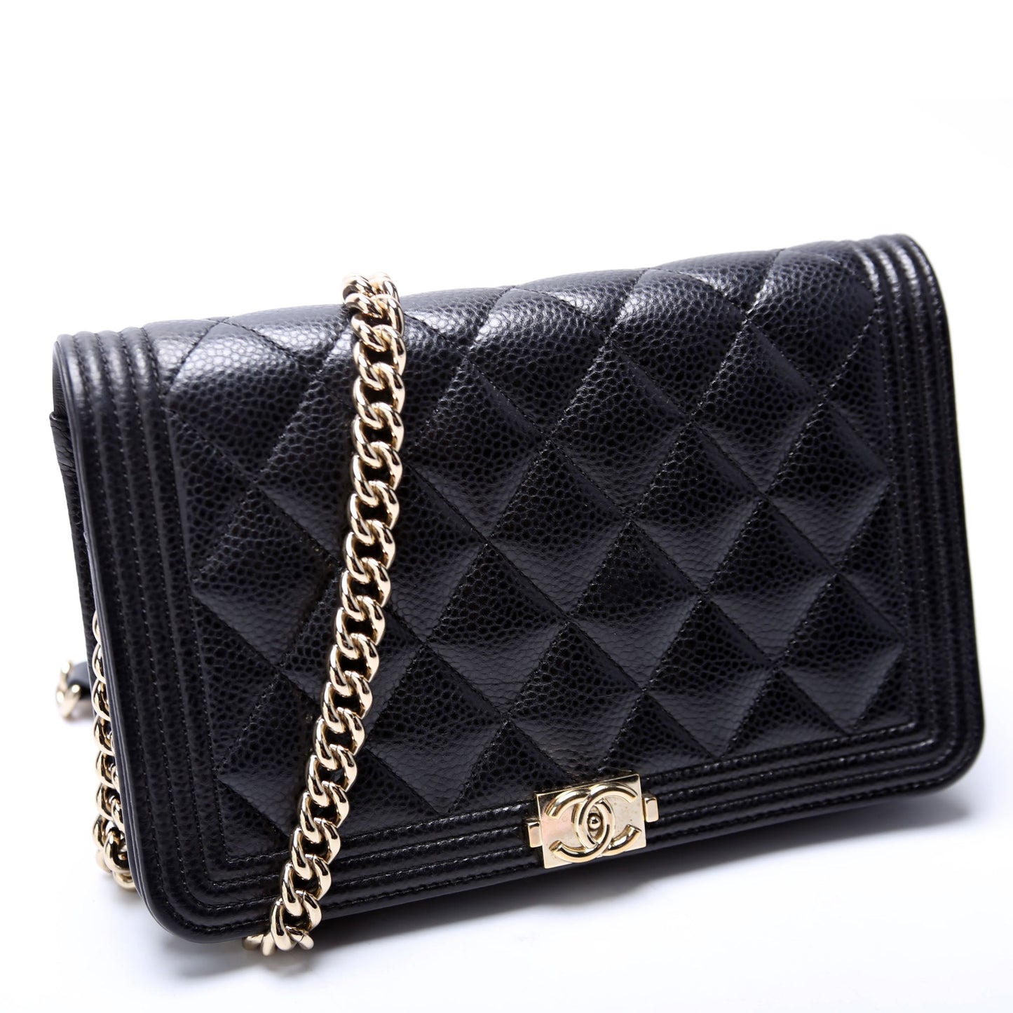 Chanel Wallet on Chain Boy Caviar