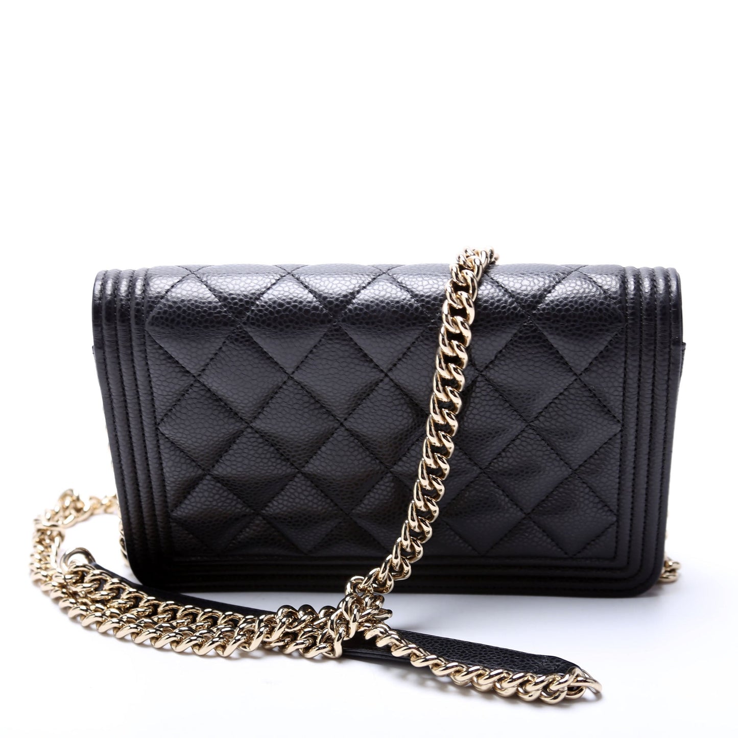 Chanel Wallet on Chain Boy Caviar