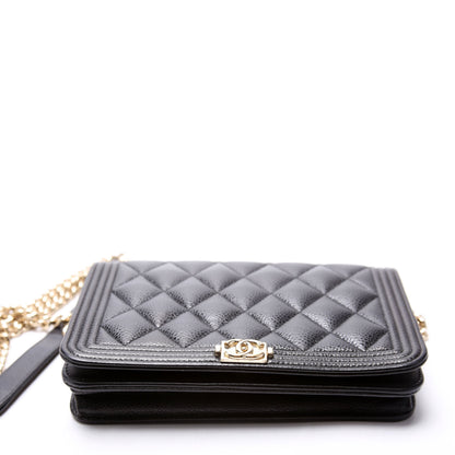 Chanel Wallet on Chain Boy Caviar