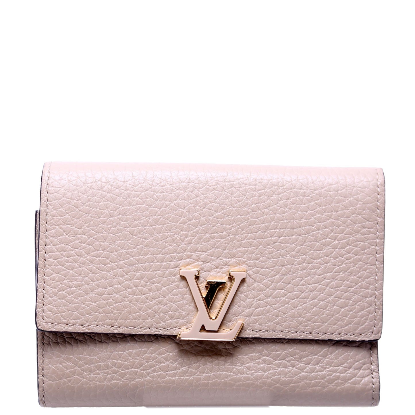 Capucines Wallet Compact Beige