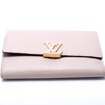 Capucines Wallet Compact Beige