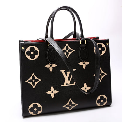 ONTHEGO MM Bicolor Empreinte Black/Beige