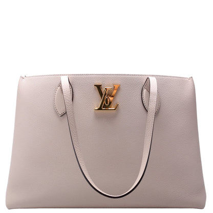 Louis-Vuitton Lockme Shopper Calfskin Beige