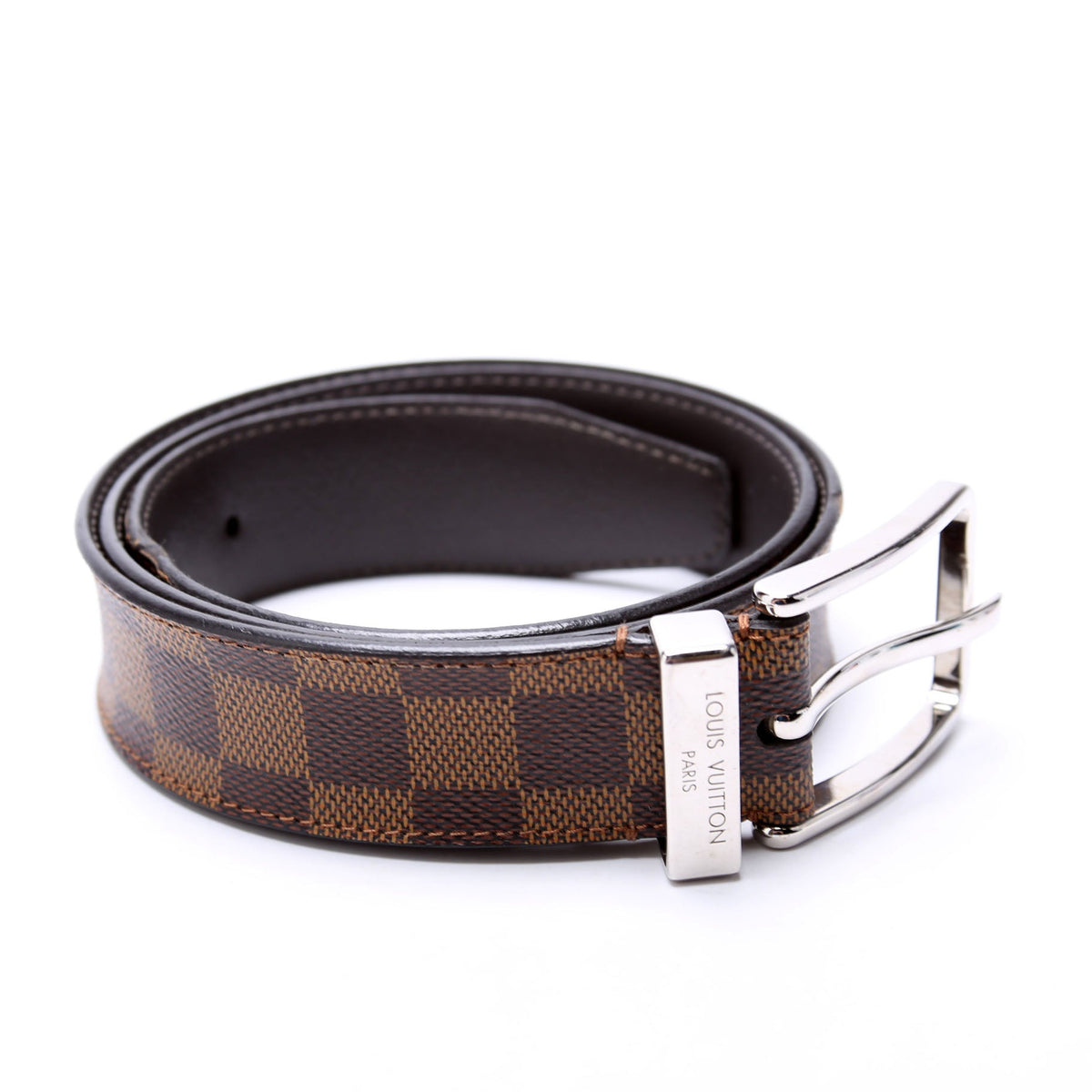 LV Damier Buckle Reversible Leather Belt Size 85/34