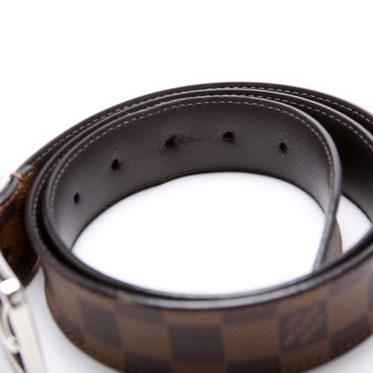 LV Damier Buckle Reversible Leather Belt Size 85/34