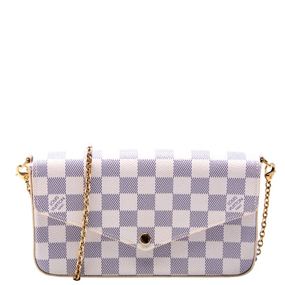 Pochette Felicie Damier Azure Pink