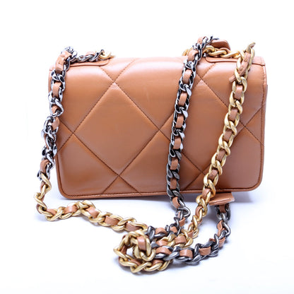 Chanel Chanel 19 WOC Quilted Lambskin RFID Brown