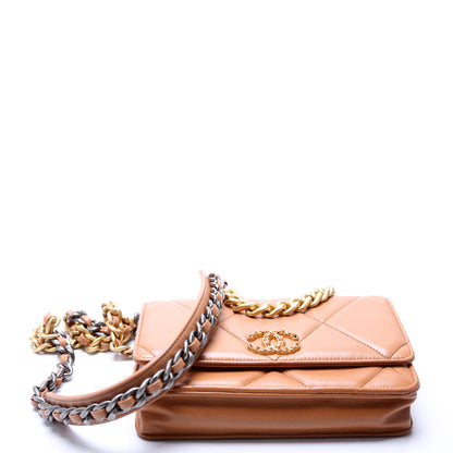 Chanel Chanel 19 WOC Quilted Lambskin RFID Brown