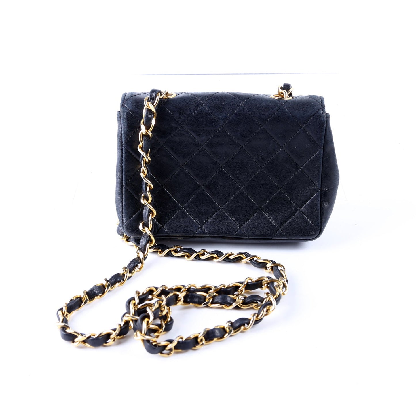 Chanel CC Quilted Lambskin Extra Mini Flap Bag 1M Vintage Black