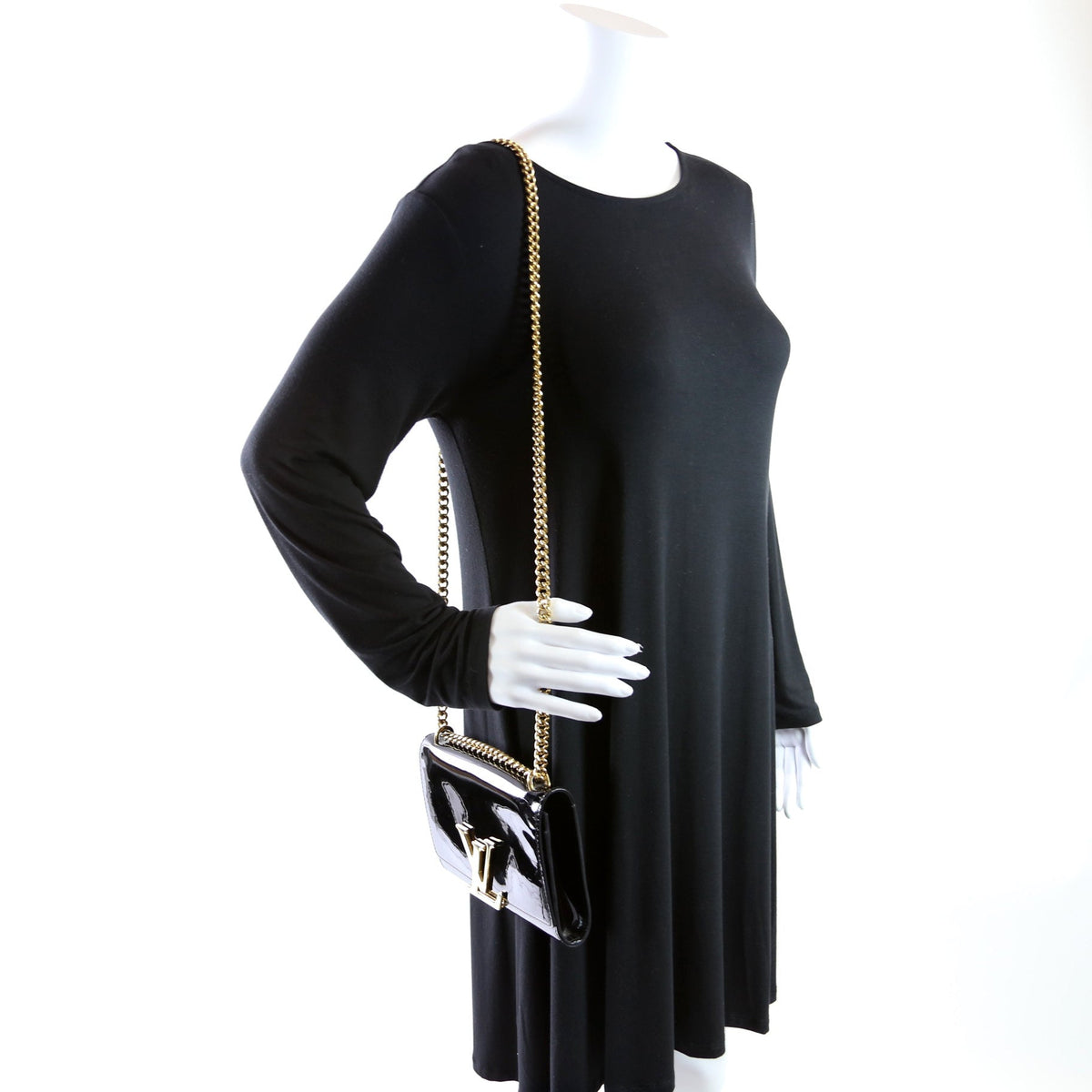 Louise MM Chain Bag Vernis Black