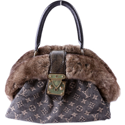 Demi Lune Denim Chinchilla