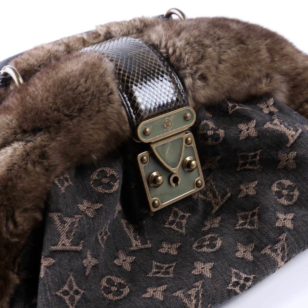 Demi Lune Denim Chinchilla