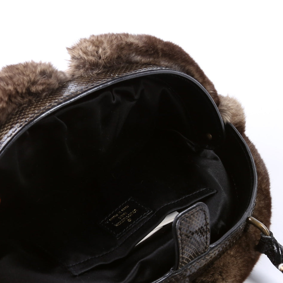 Demi Lune Denim Chinchilla