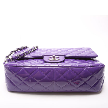 Chanel Classic Flap Jumbo Patent 21M Purple