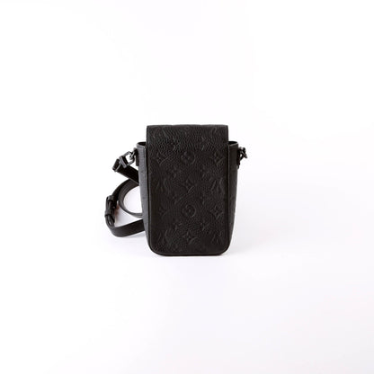 S-Lock Vertical Wearable Wallet Taurillon Black