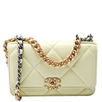 Chanel Chanel 19 Wallet On Chain Quilted Lambskin RFID