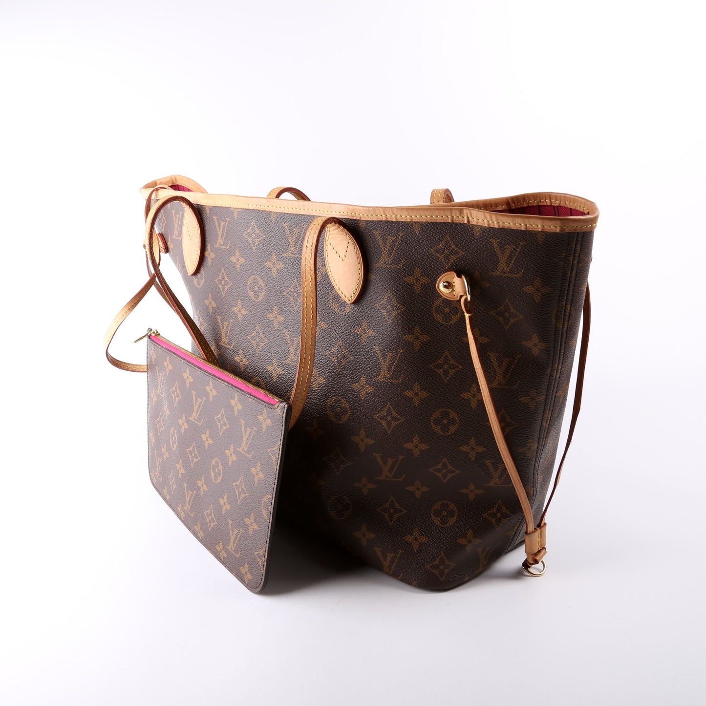 Neverfull With Wallet MM Monogram Pink Interior