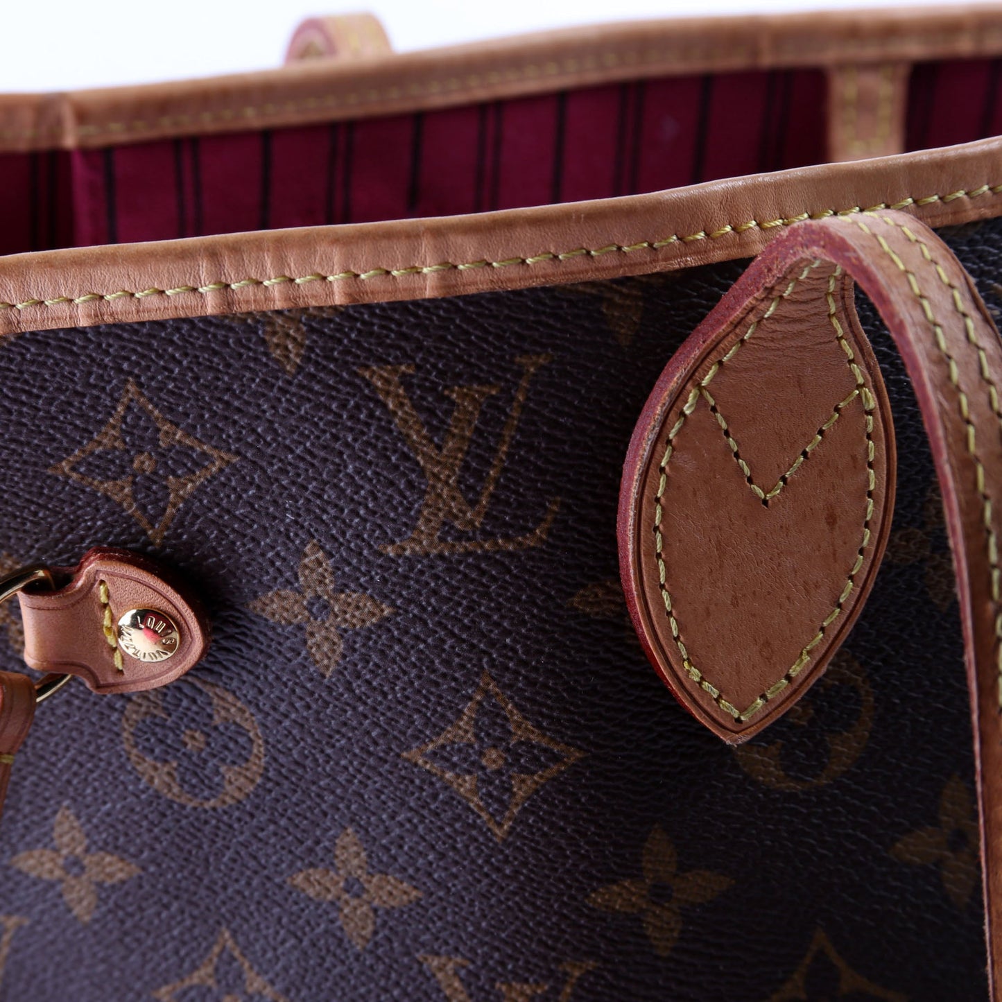 Neverfull With Wallet MM Monogram Pink Interior