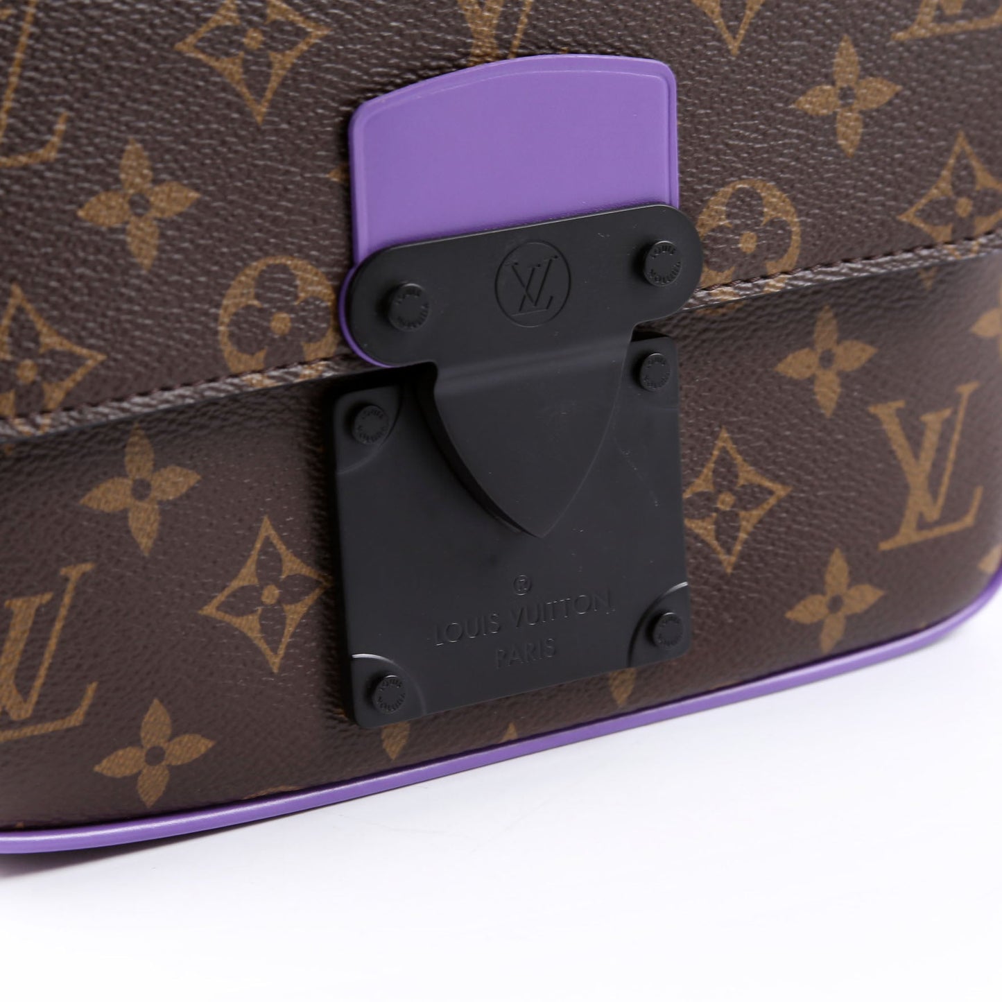 S Lock Sling Bag Monogram Macassar Purple