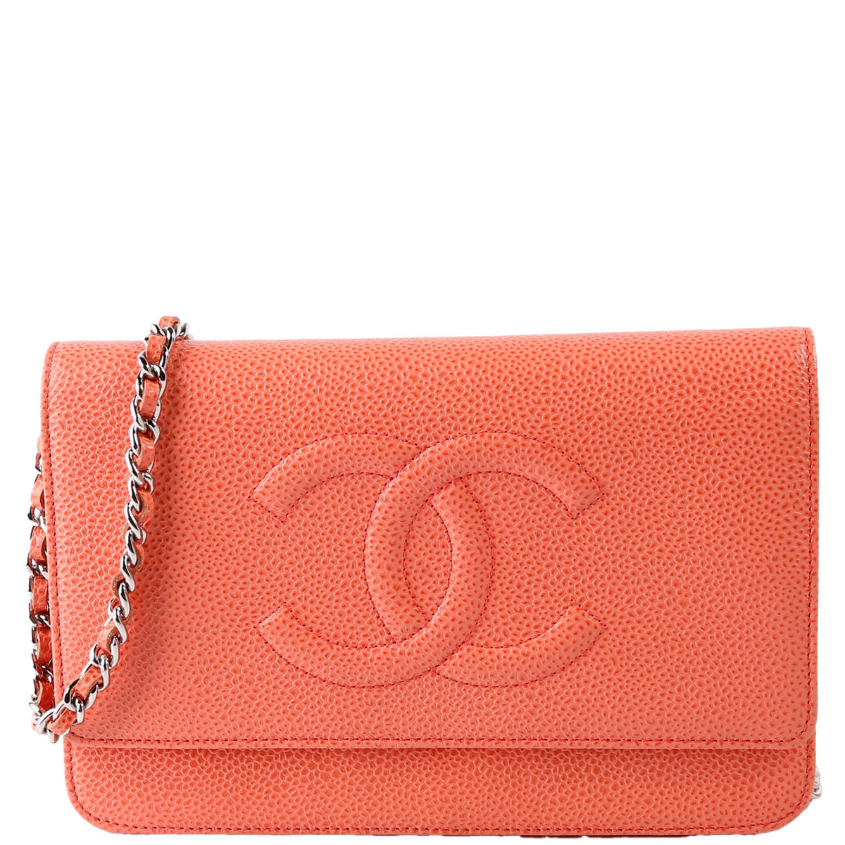 Chanel WOC Timeless CC Caviar Coral